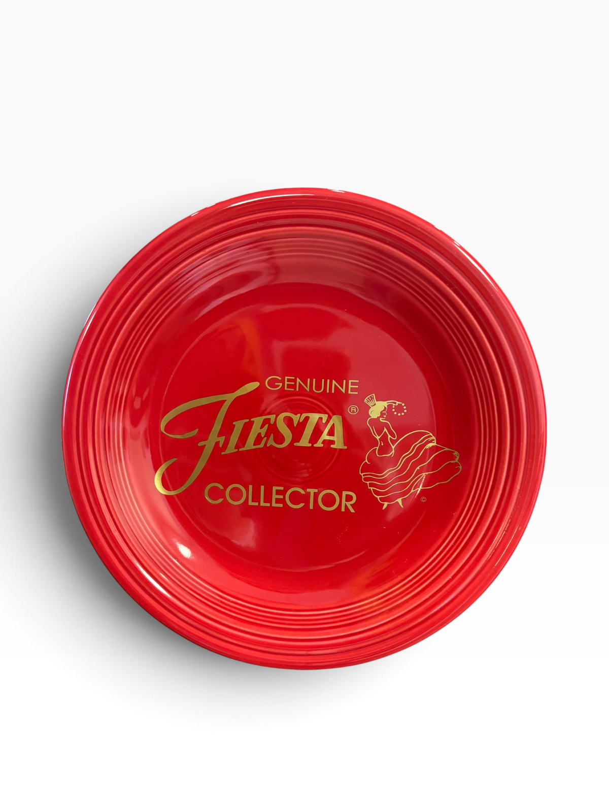 Fiesta Scarlet Genuine Fiesta Collector Dancing Lady Dinner Plate 10 1/2" HTF