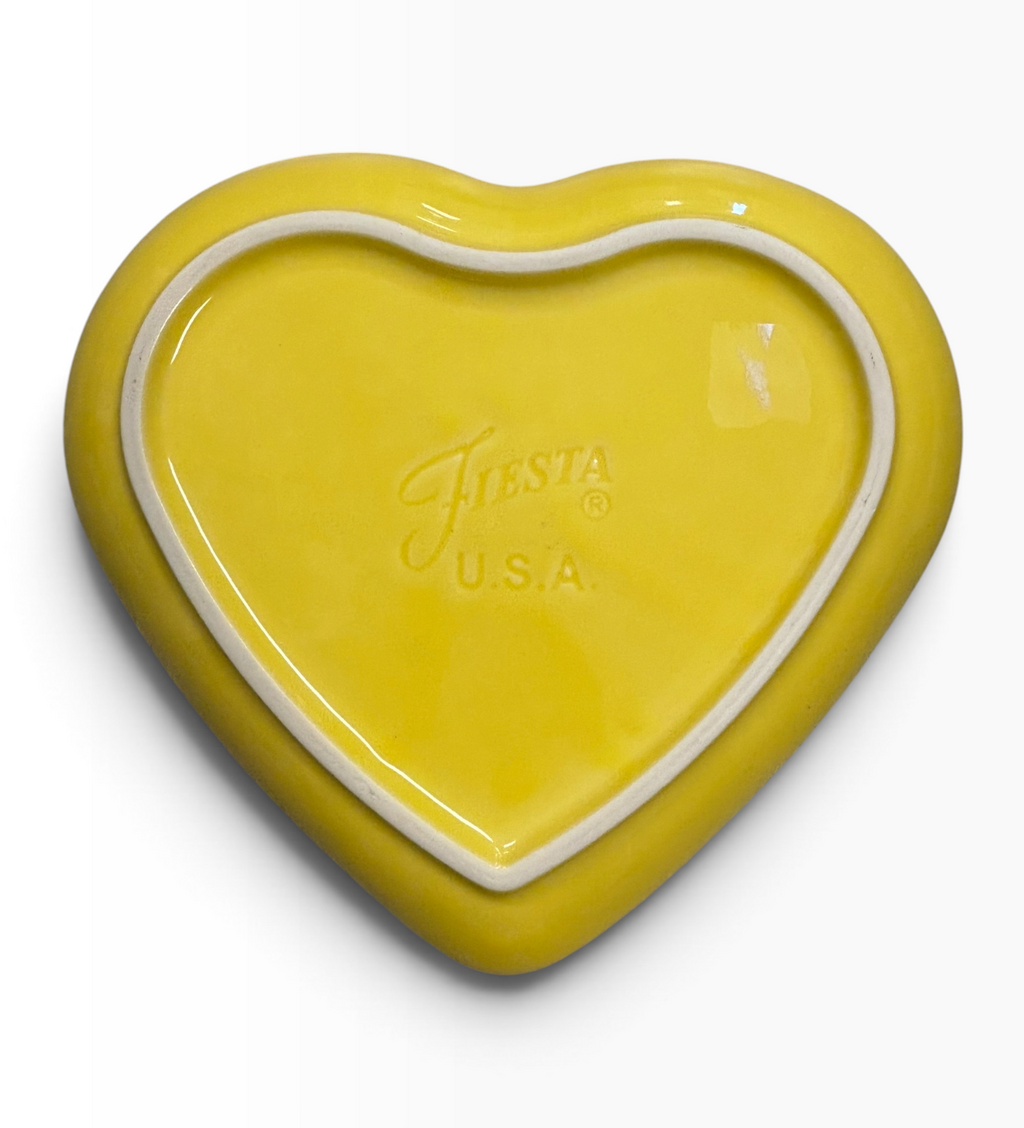 Fiesta Sunflower Heart Plate Heart Shaped Plate 9"