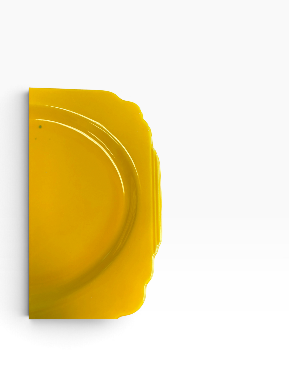 Vintage Riviera Rectangle Small Platter 11 1/2" Oval Well - Harlequin Yellow