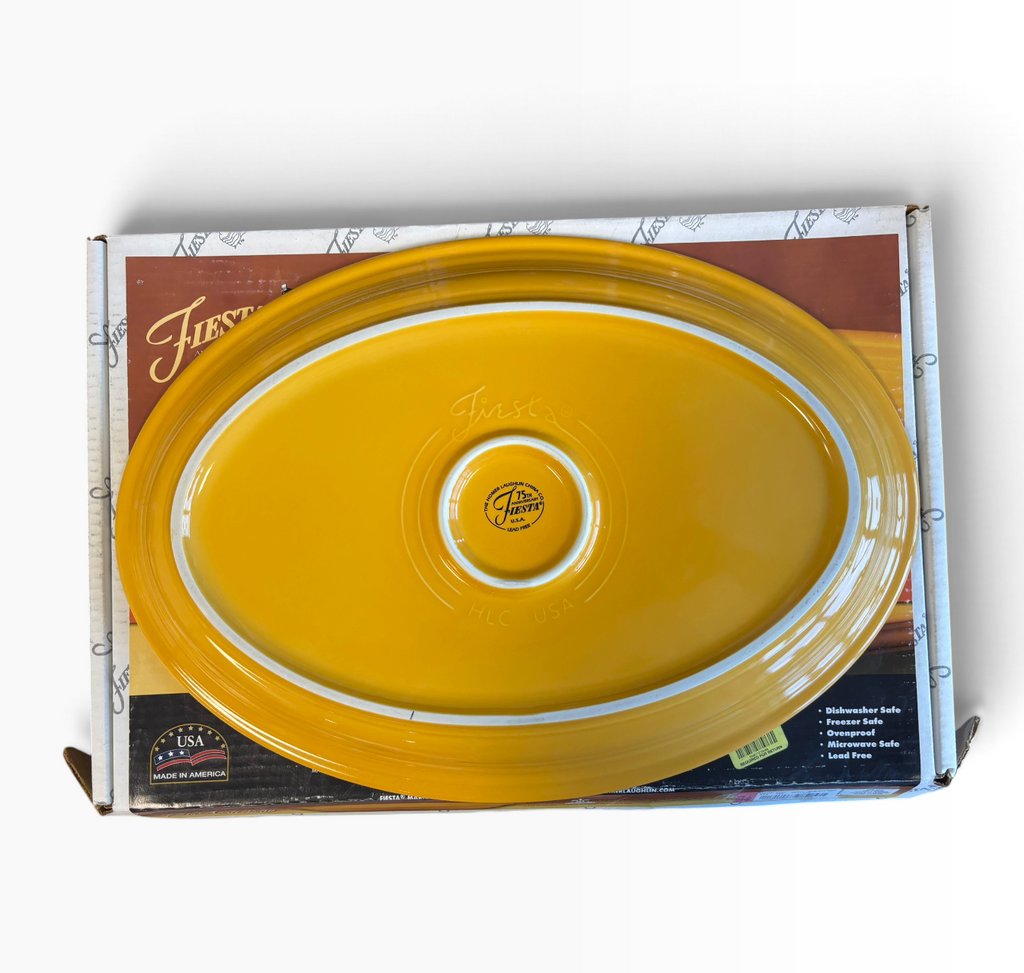 Fiesta Marigold X-Large Turkey Platter 19" Extra Large NIB HTF