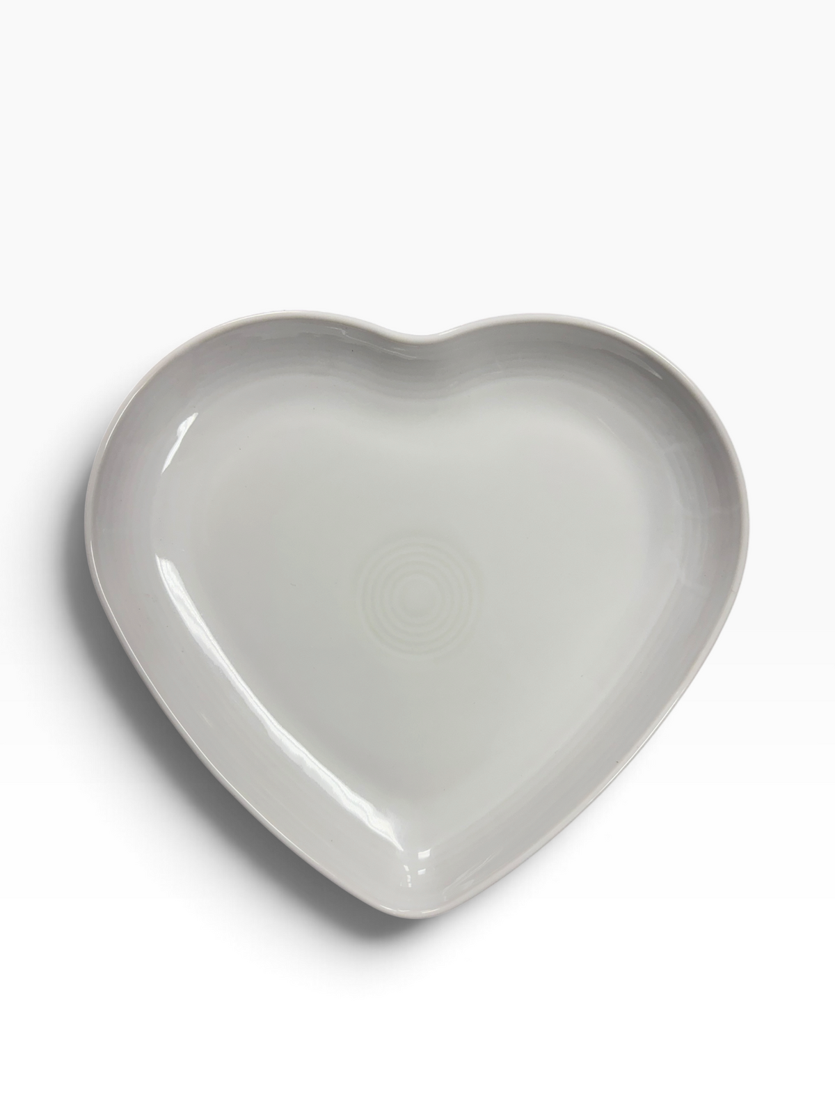 Fiesta White Heart Plate Heart Shaped Plate 9"