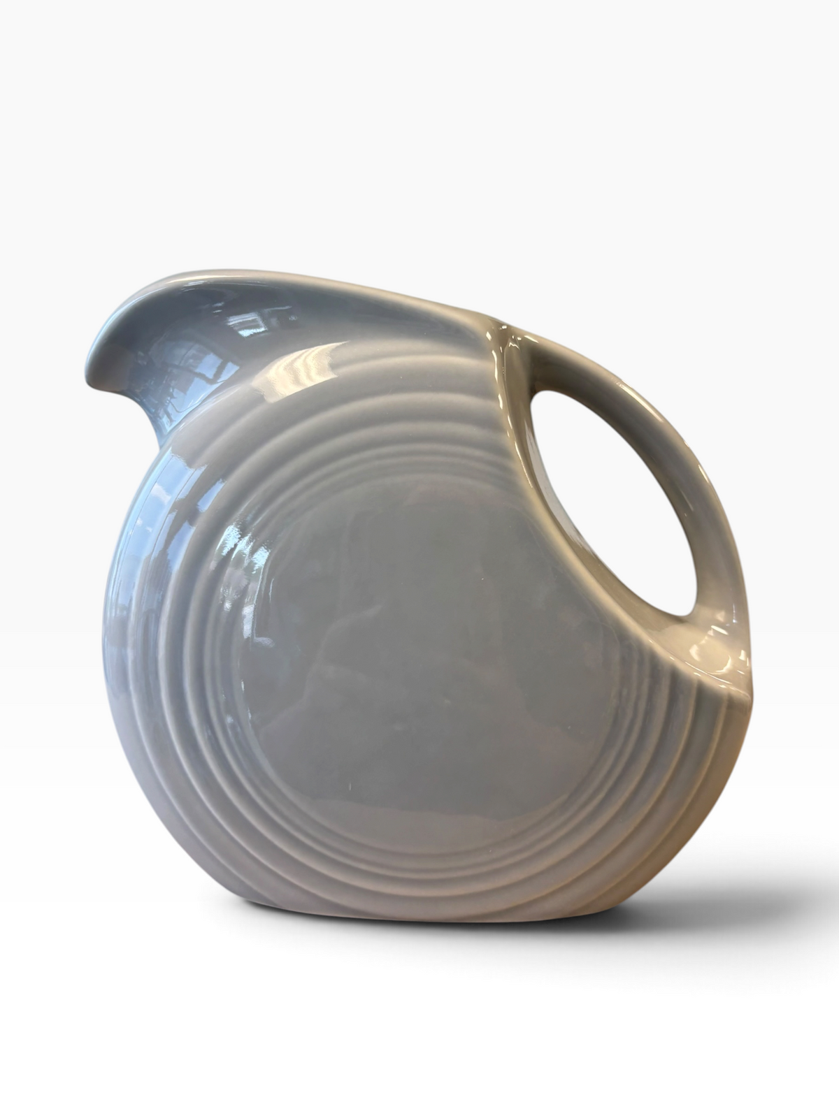 Fiesta Pearl Gray Small Juice Disc Pitcher 28 oz