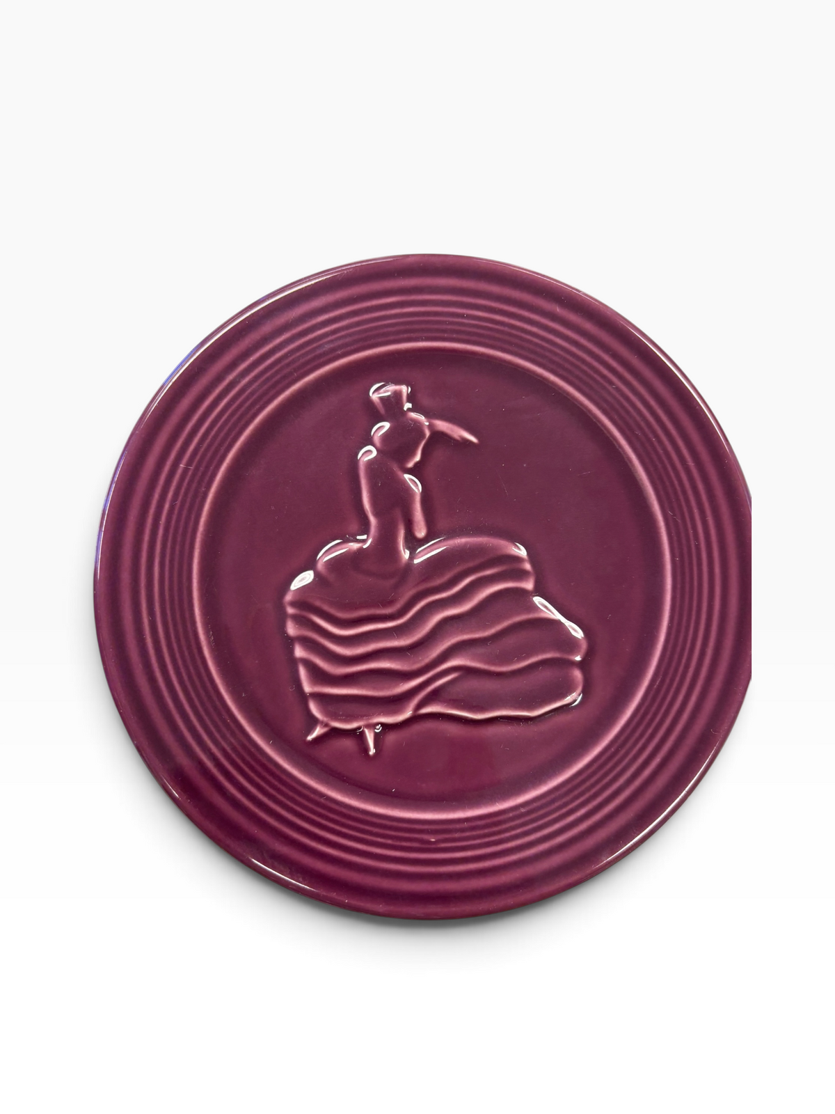 Fiesta Heather Dancing Lady Trivet 6" Retired Hot Plate