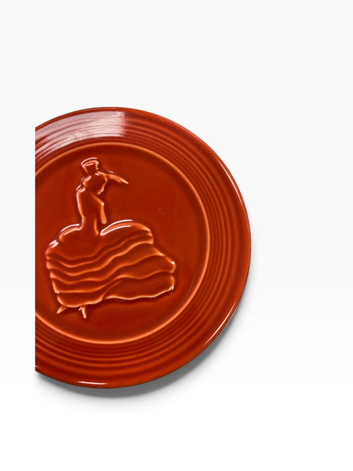 Fiesta Paprika Dancing Lady Trivet 6" Retired Hot Plate
