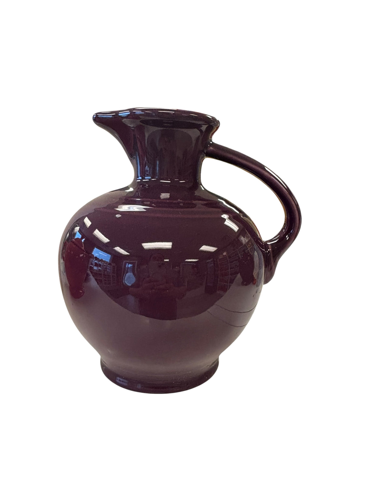 This is a Fiesta Fiestware small 60 Ounce Carafe in heather. Lead-free Post 1986 Retired color retired shape
