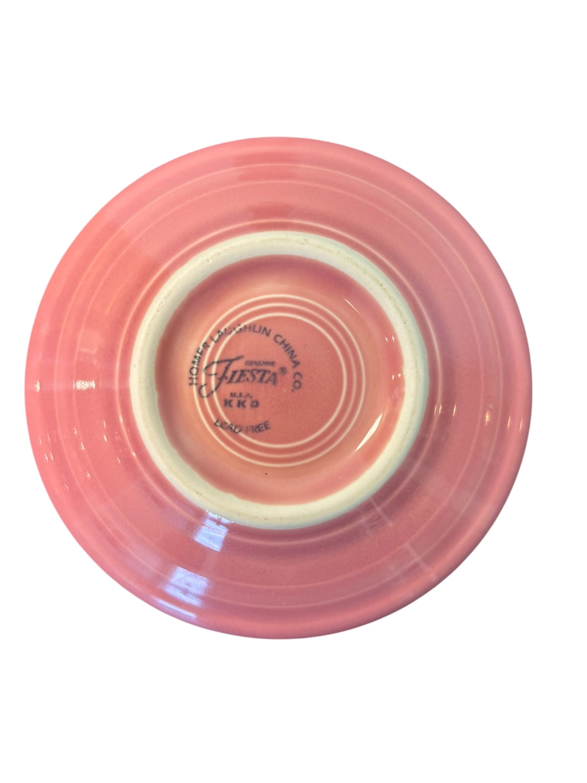 This is a Fiesta Fiestaware After Dinner AD Stick Handled Demitasse Demi Cup and Saucer Set in Rose. lead-free, Post 1986, Retired Color Retired Shape Perfect for Espresso
