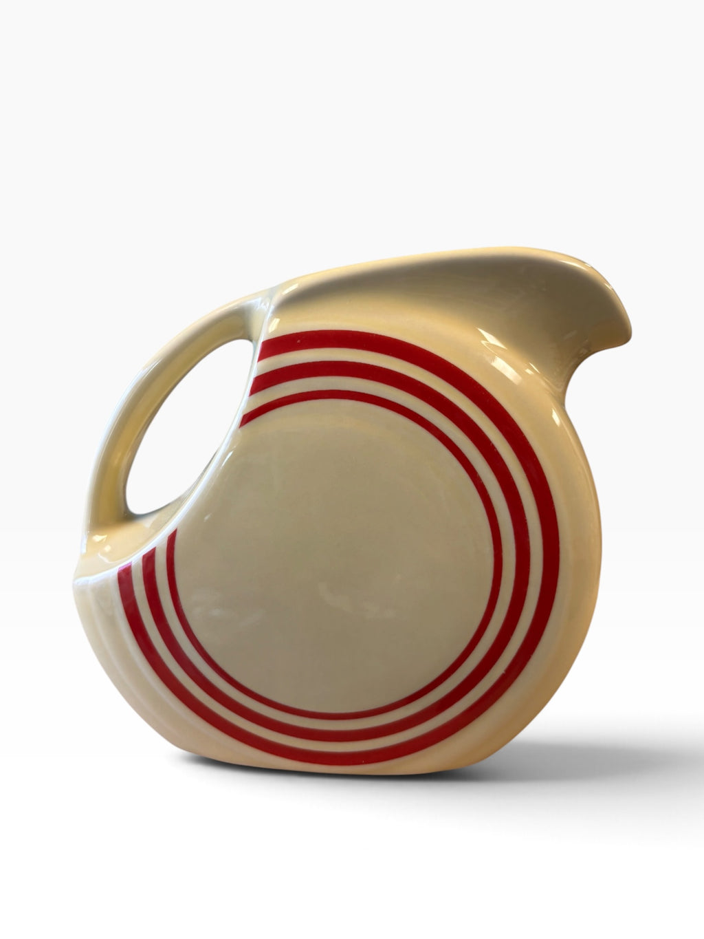 Fiesta Red Stripe Small Juice Disc Pitcher 28 oz HLCCA 2013 HTF