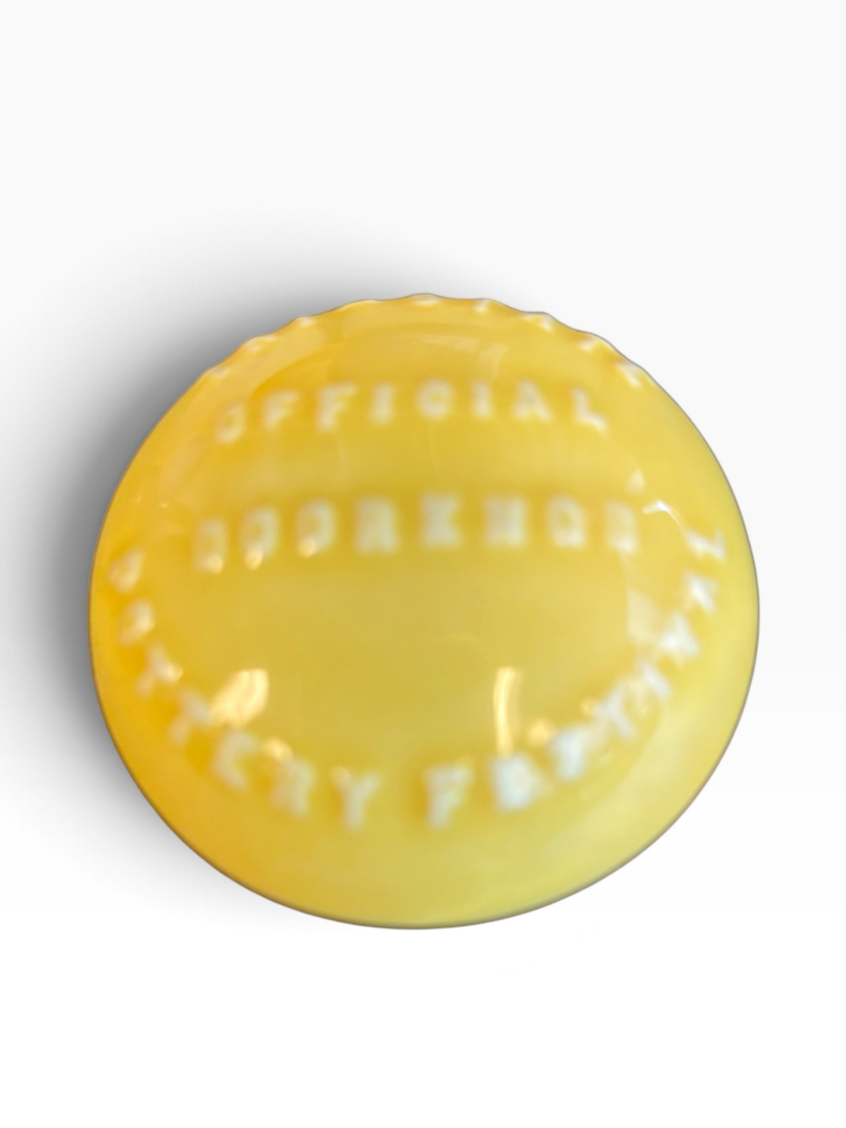 Tri-State Pottery Festival Official Doorknob in Fiesta Sunflower | HLC Toss Game