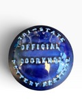 Tri-State Pottery Festival Official Doorknob in Fiesta Cobalt | HLC Toss Game