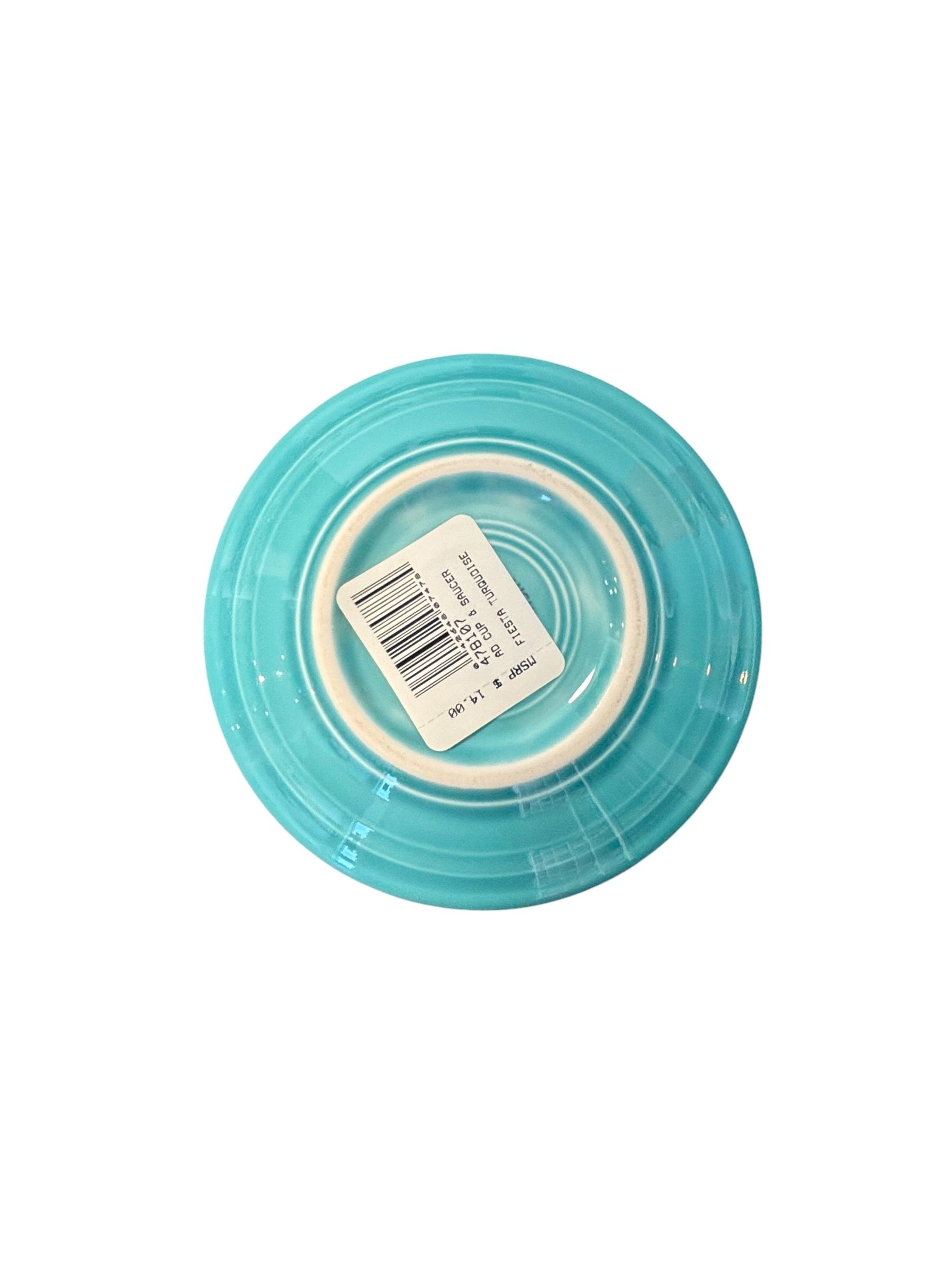 Fiesta Turquoise Stick Handle Demitasse AD Cup & Saucer