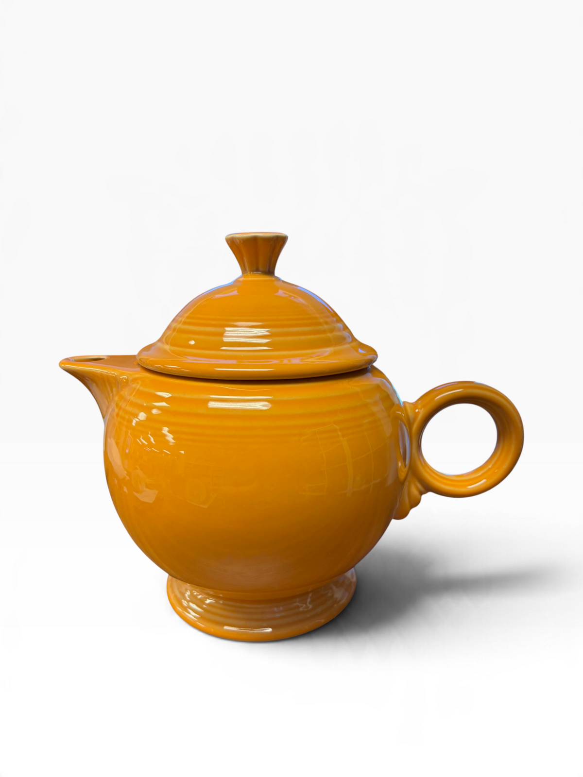 Fiesta Tangerine 5 Cup Covered Teapot - Ring Handle
