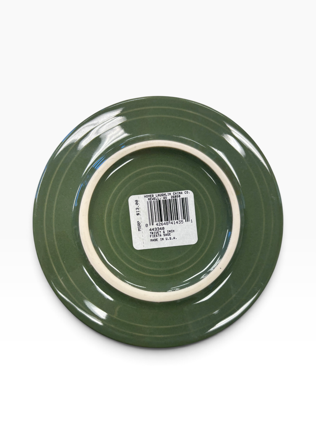 Fiesta Sage Dancing Lady Trivet 6" Retired Hot Plate