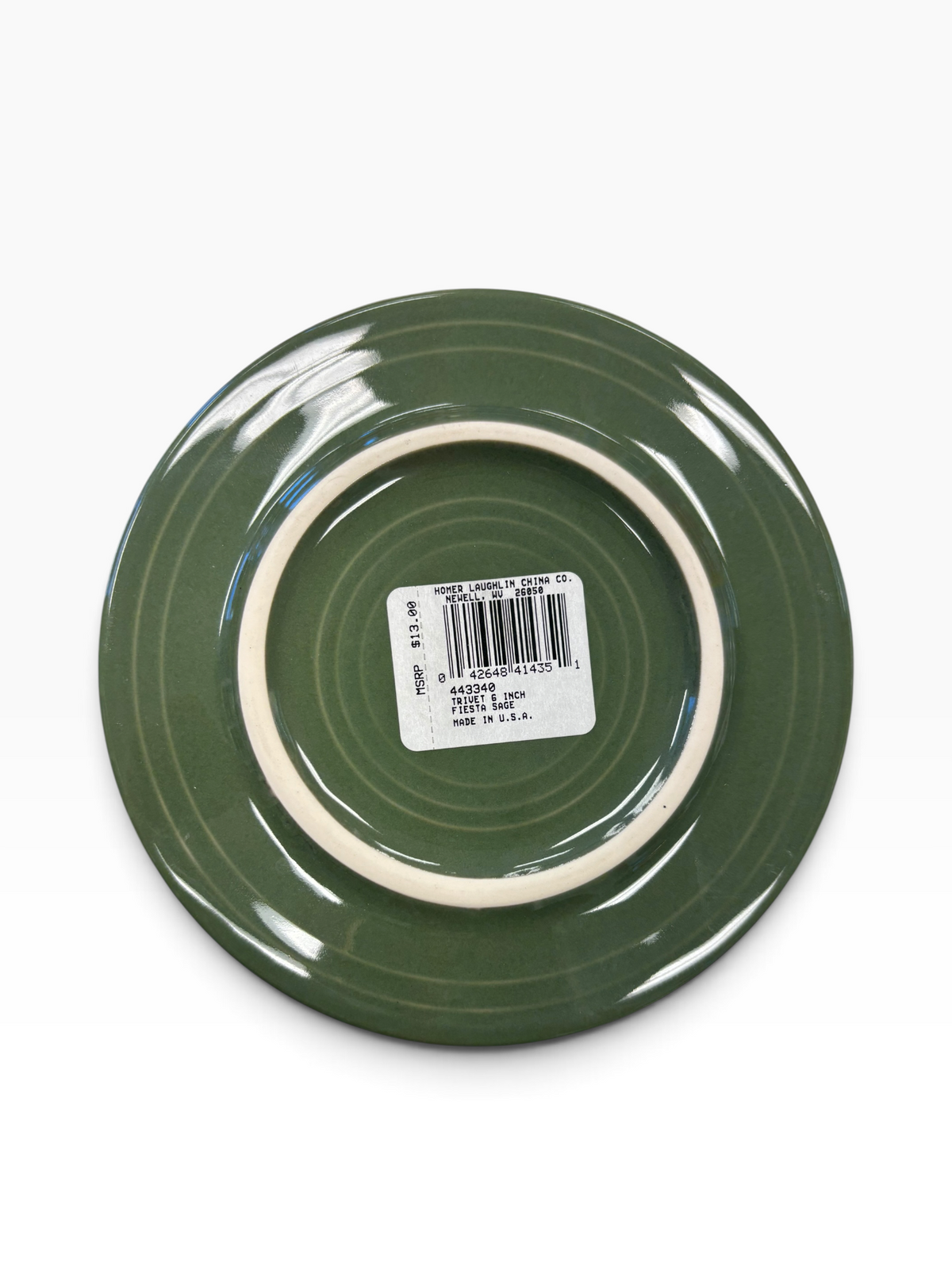 Fiesta Sage Dancing Lady Trivet 6" Retired Hot Plate