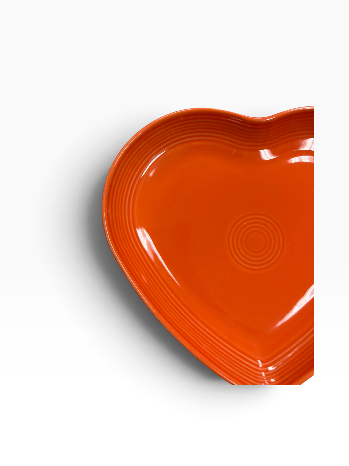 Fiesta Poppy Heart Plate Heart Shaped Plate 9"