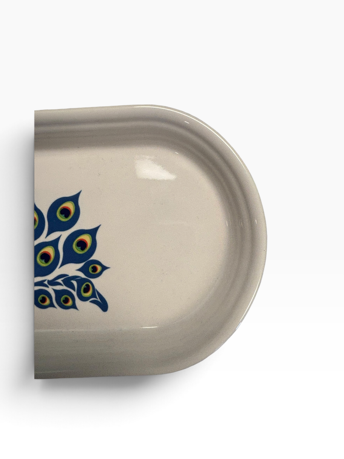 Fiesta Peacock on White Small Bread Tray HLCCA Exclusive 2024