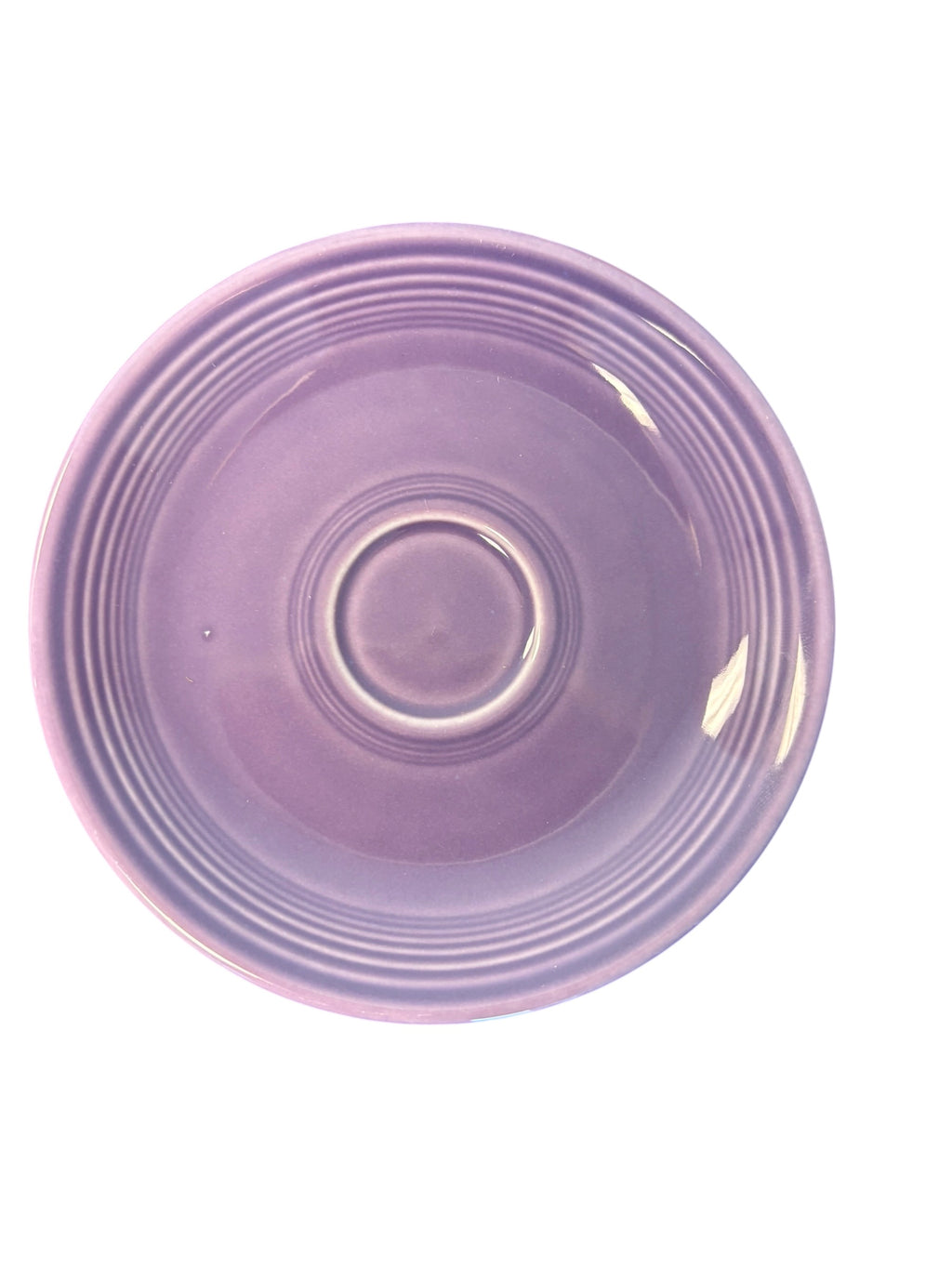 This is a Fiesta Fiestaware After Dinner AD Stick Handled Demitasse Demi Cup and Saucer Set in Lilac. lead-free, Post 1986, Retired Color Retired Shape Perfect for Espresso
