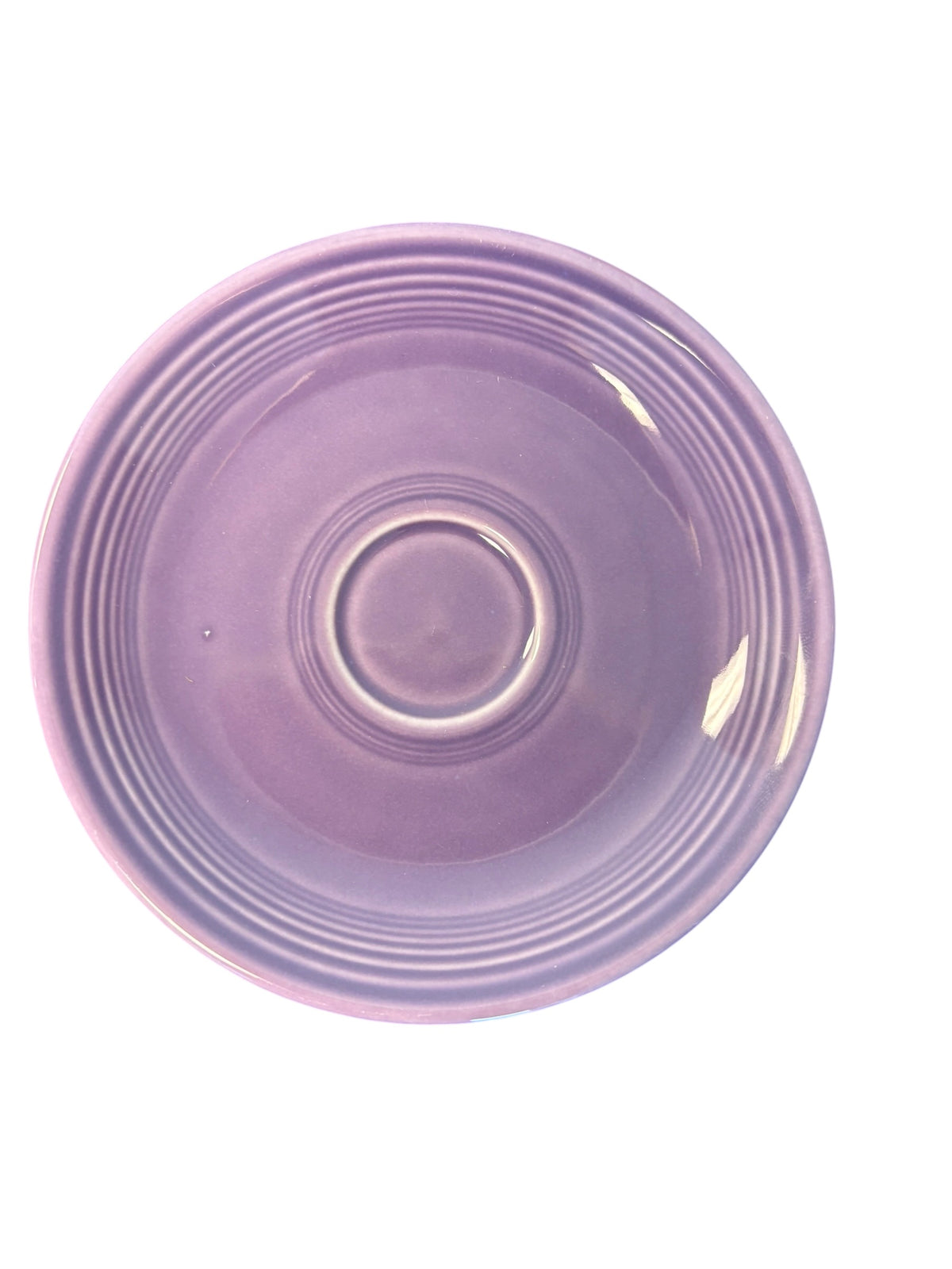 This is a Fiesta Fiestaware After Dinner AD Stick Handled Demitasse Demi Cup and Saucer Set in Lilac. lead-free, Post 1986, Retired Color Retired Shape Perfect for Espresso
