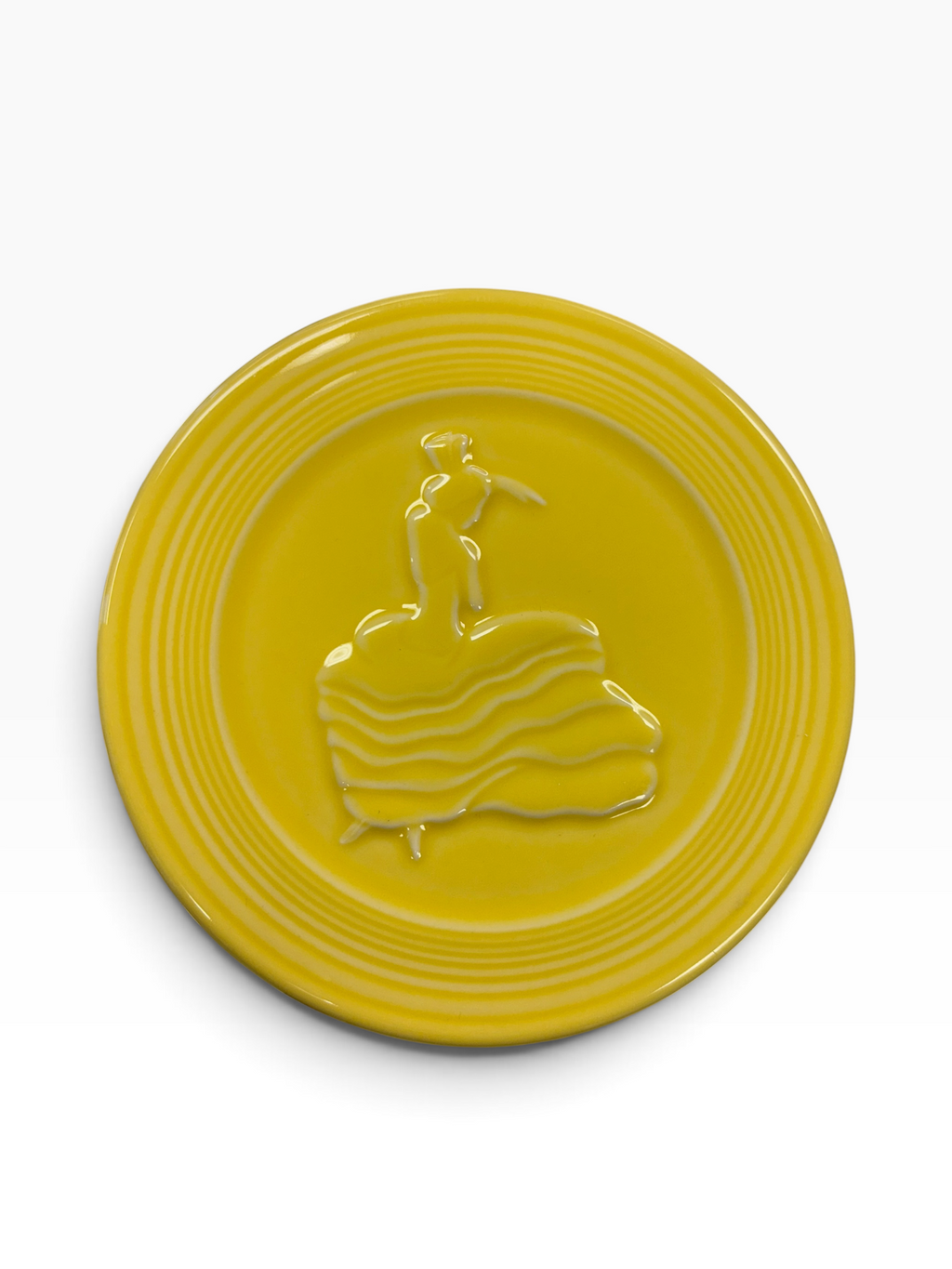 Fiesta Sunflower Dancing Lady Trivet 6" Retired Hot Plate