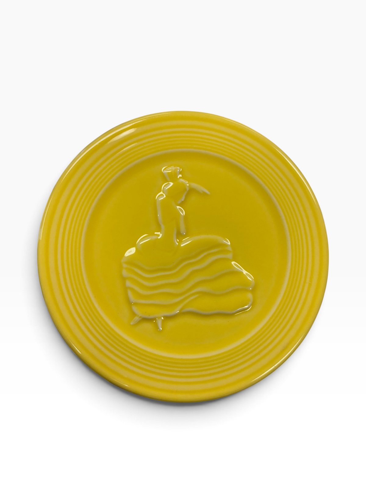 Fiesta Sunflower Dancing Lady Trivet 6" Retired Hot Plate