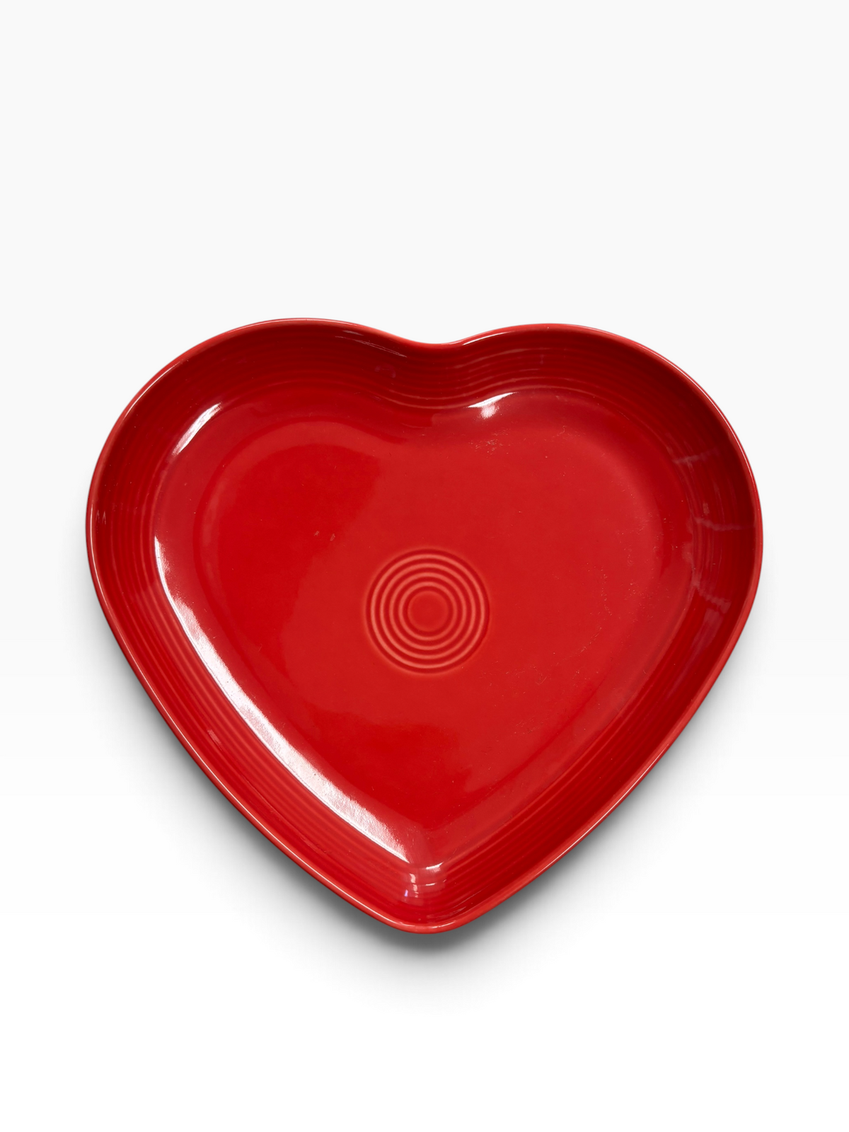 Fiesta Scarlet Heart Plate Heart Shaped Plate 9"