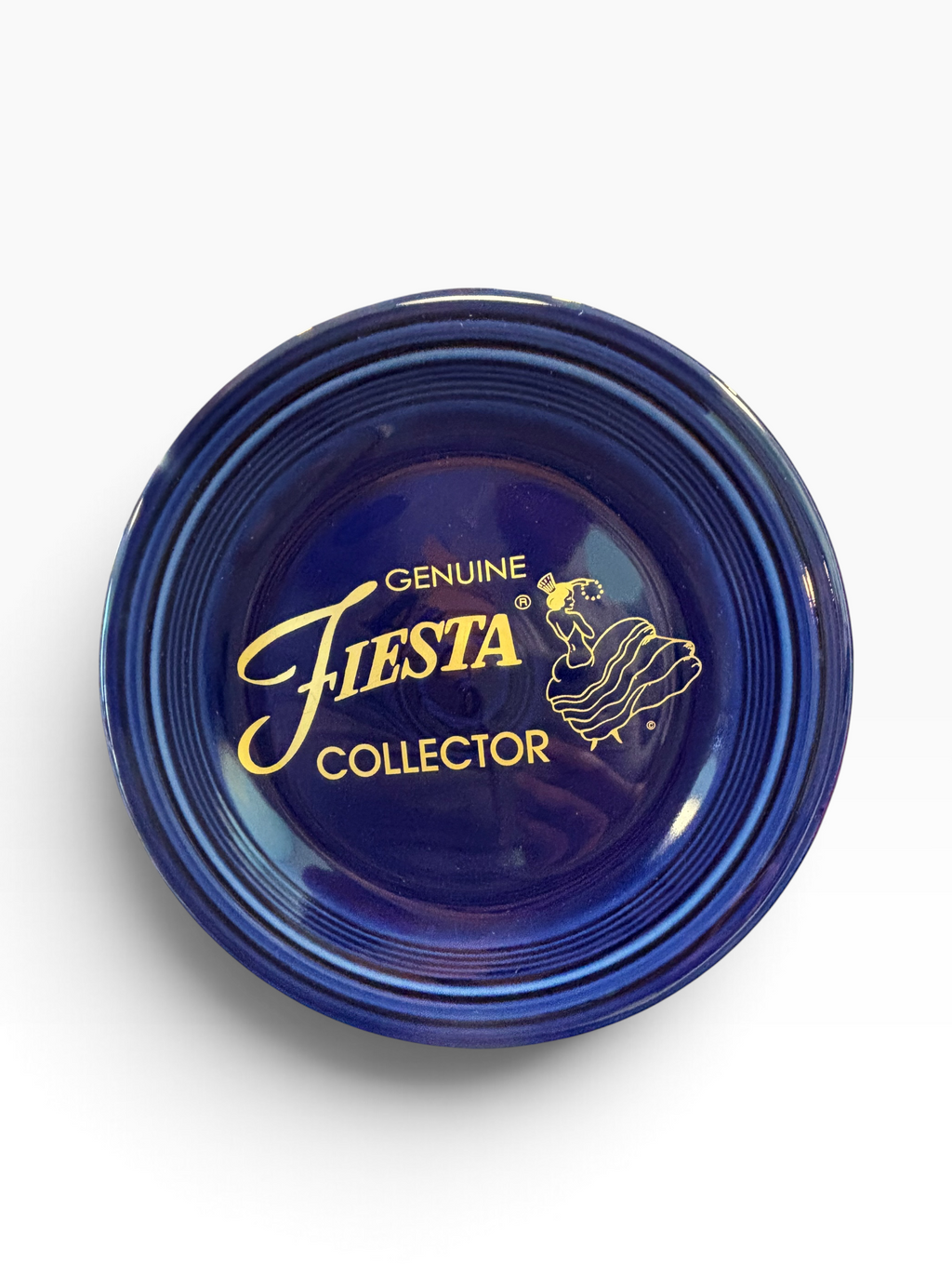 Fiesta Cobalt Genuine Fiesta Collector Dancing Lady Dinner Plate 10 1/2" HTF