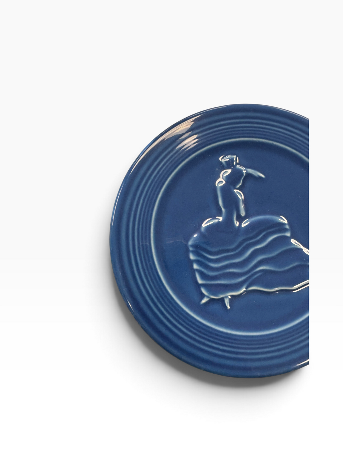 Fiesta Lapis Dancing Lady Trivet 6" Retired Hot Plate