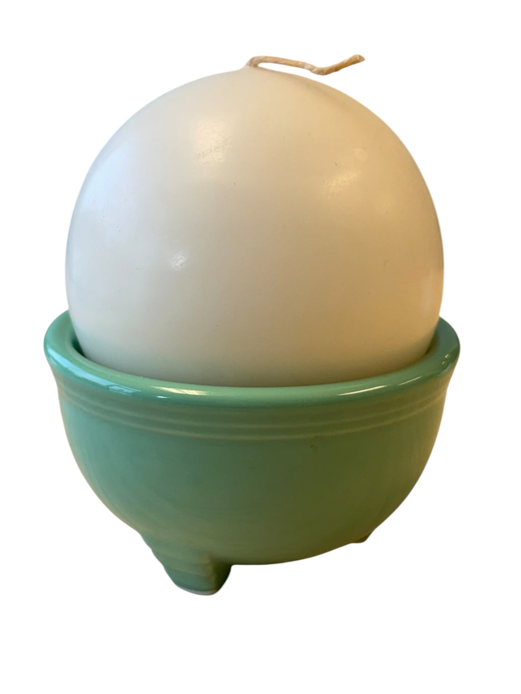 Fiesta Sea Mist Tripod Bowl with Candle