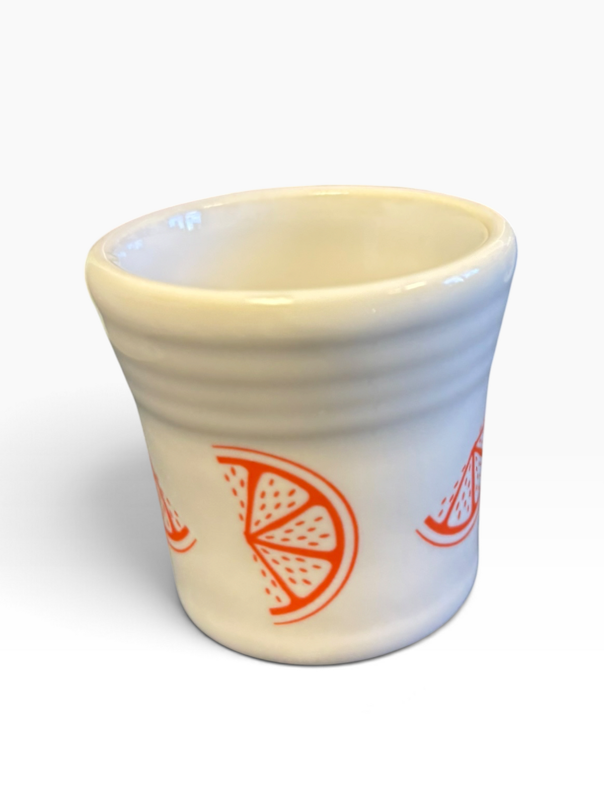 Fiesta FTCCO Citrus Orange on White Shot Glass 2 oz Orange Citrus