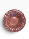 Vintage Harlequin Rose Basketweave Ashtray