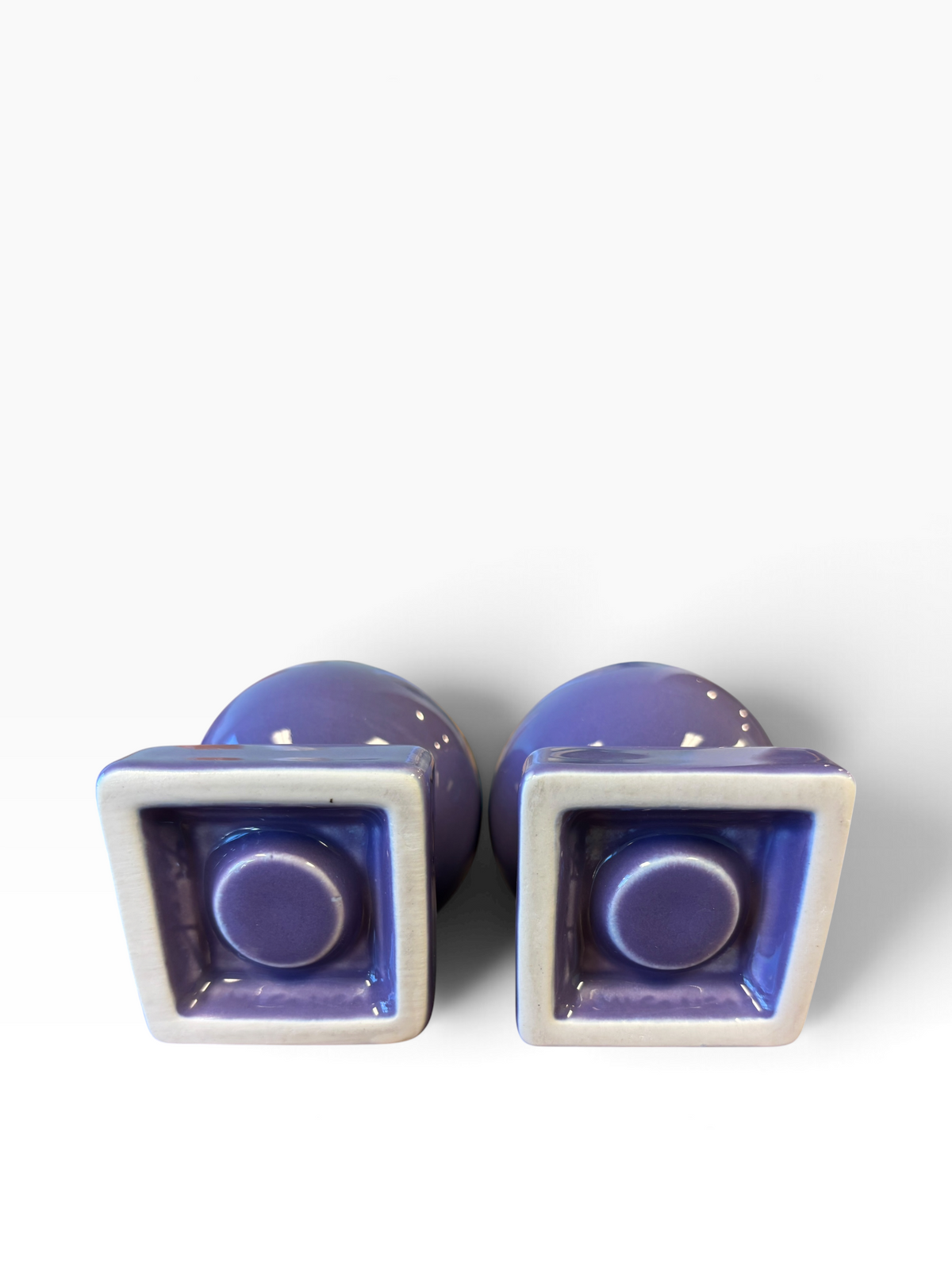 Fiesta Lilac Round Bulb Candle Holder Pair HTF