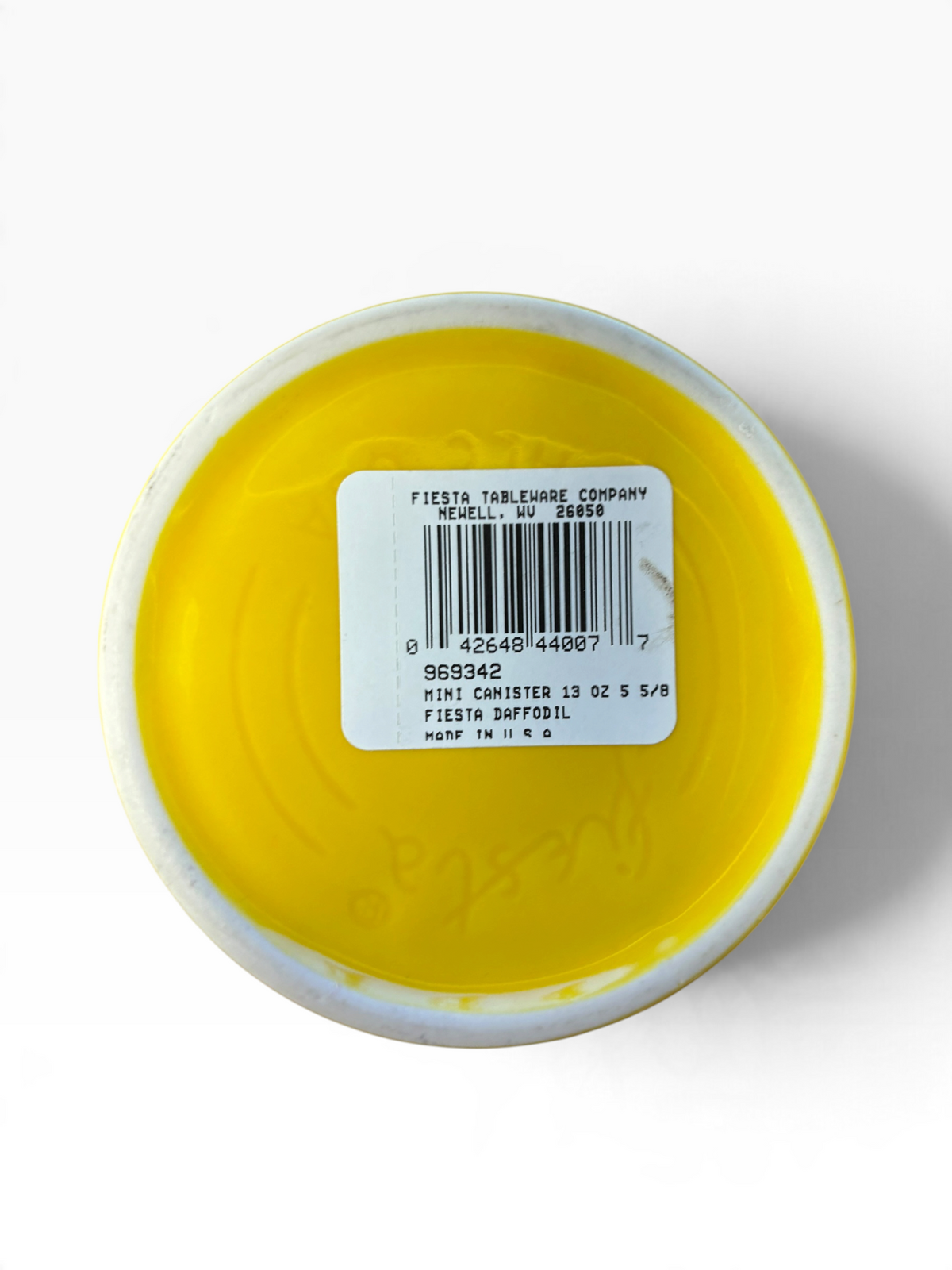 Fiesta Daffodil Jam Jar Utility Jar Mini Canister NWT