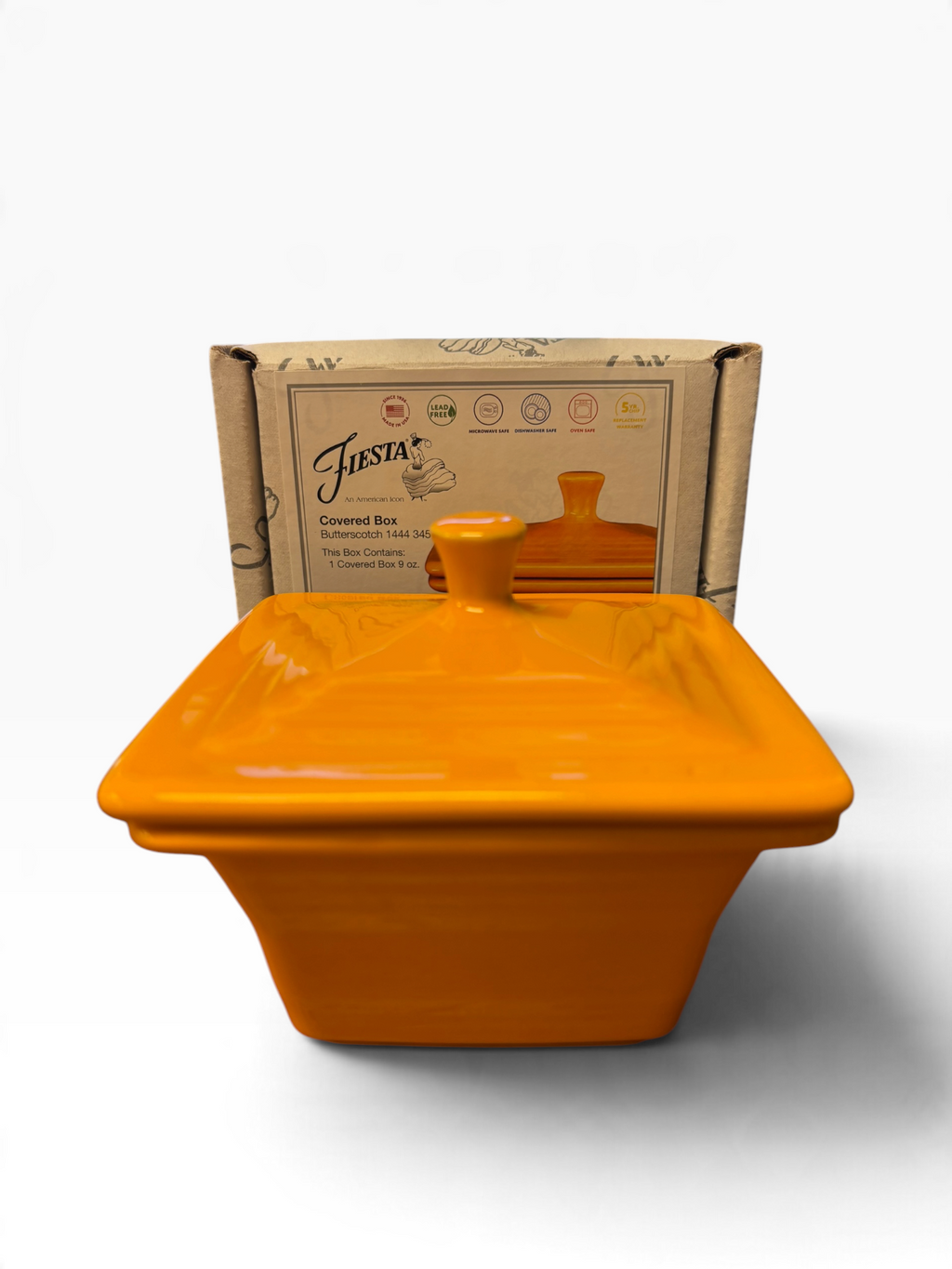 Fiesta Butterscotch Covered Gift Box NWT