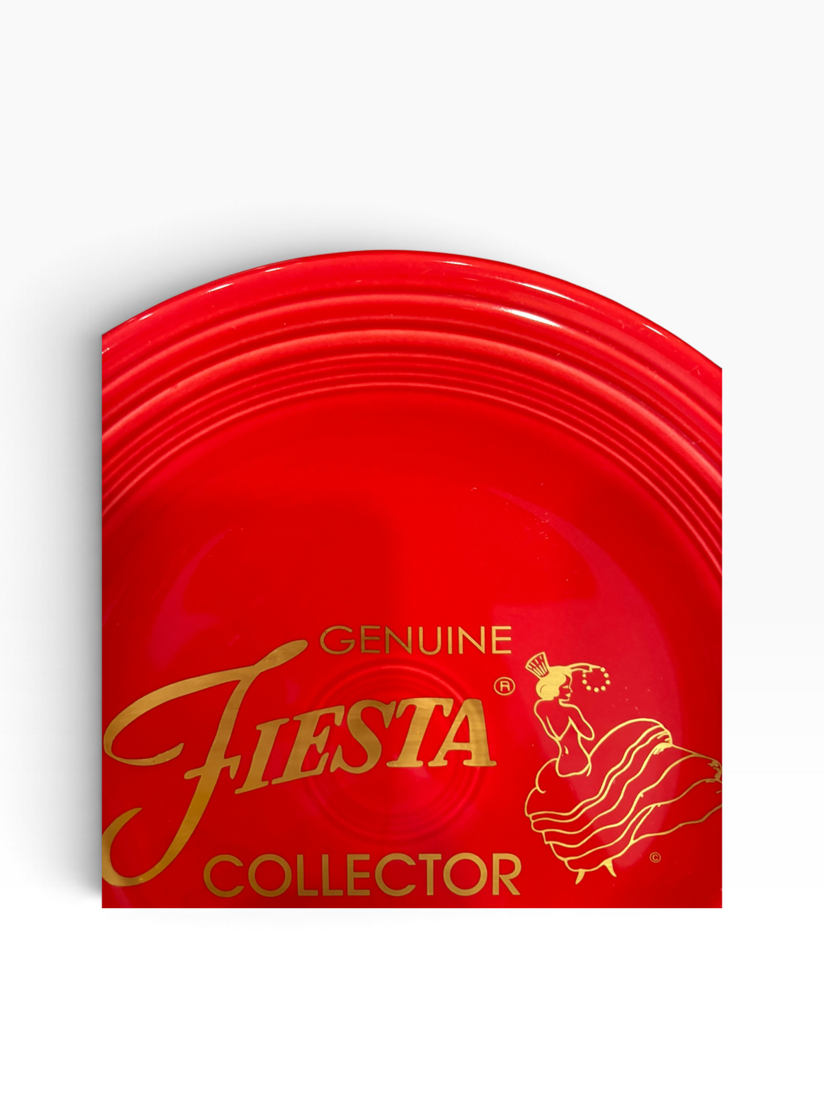 Fiesta Scarlet Genuine Fiesta Collector Dancing Lady Dinner Plate 10 1/2" HTF
