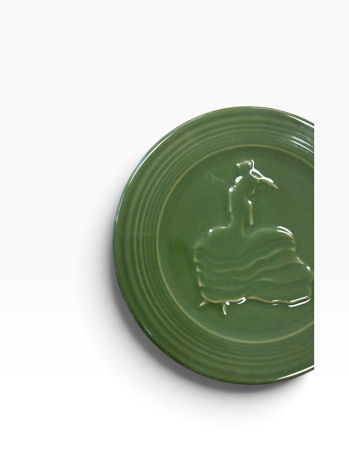 Fiesta Sage Dancing Lady Trivet 6" Retired Hot Plate