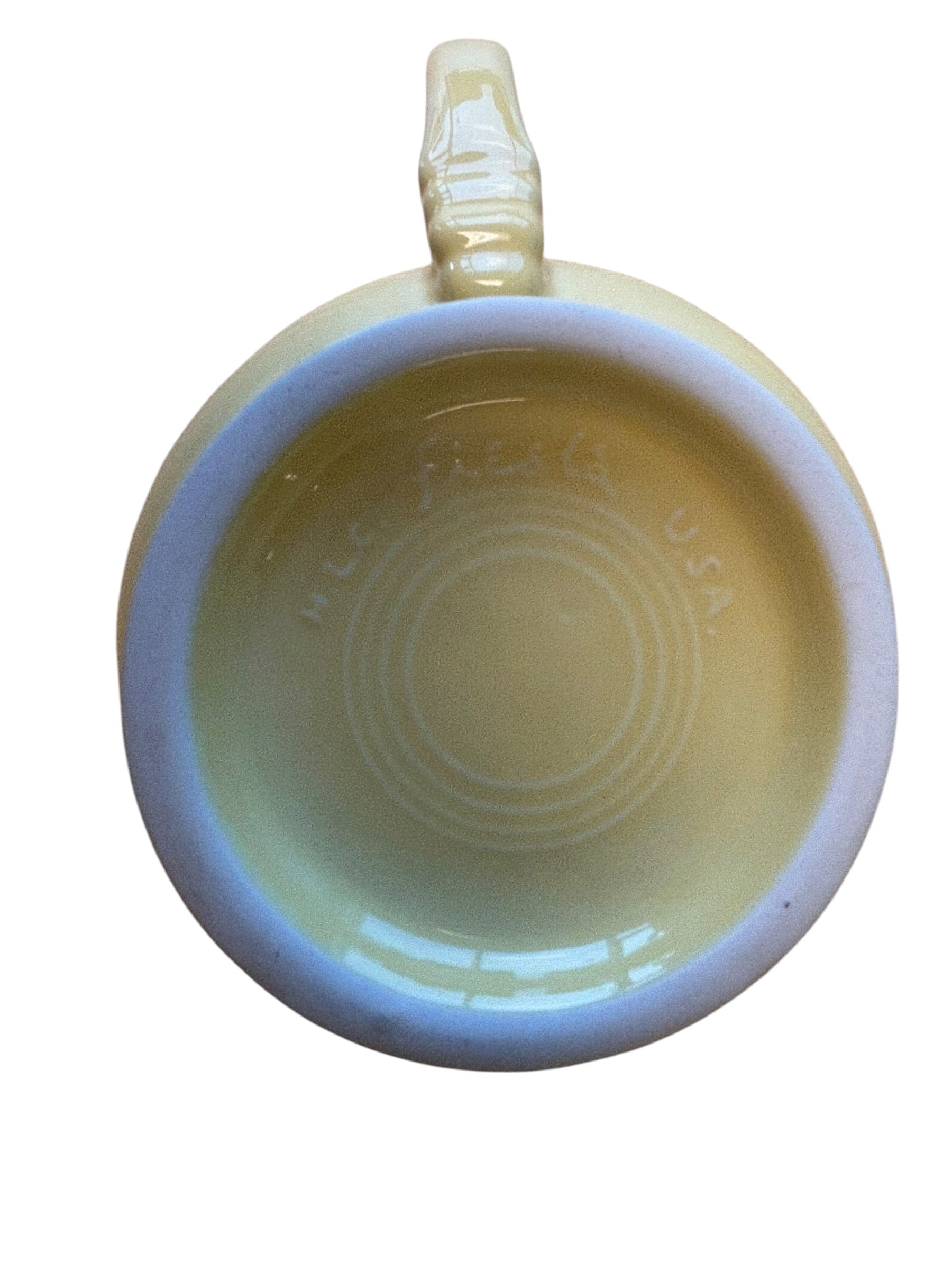 Fiesta Pale Yellow 2 Cup Teapot Bottom of Teapot