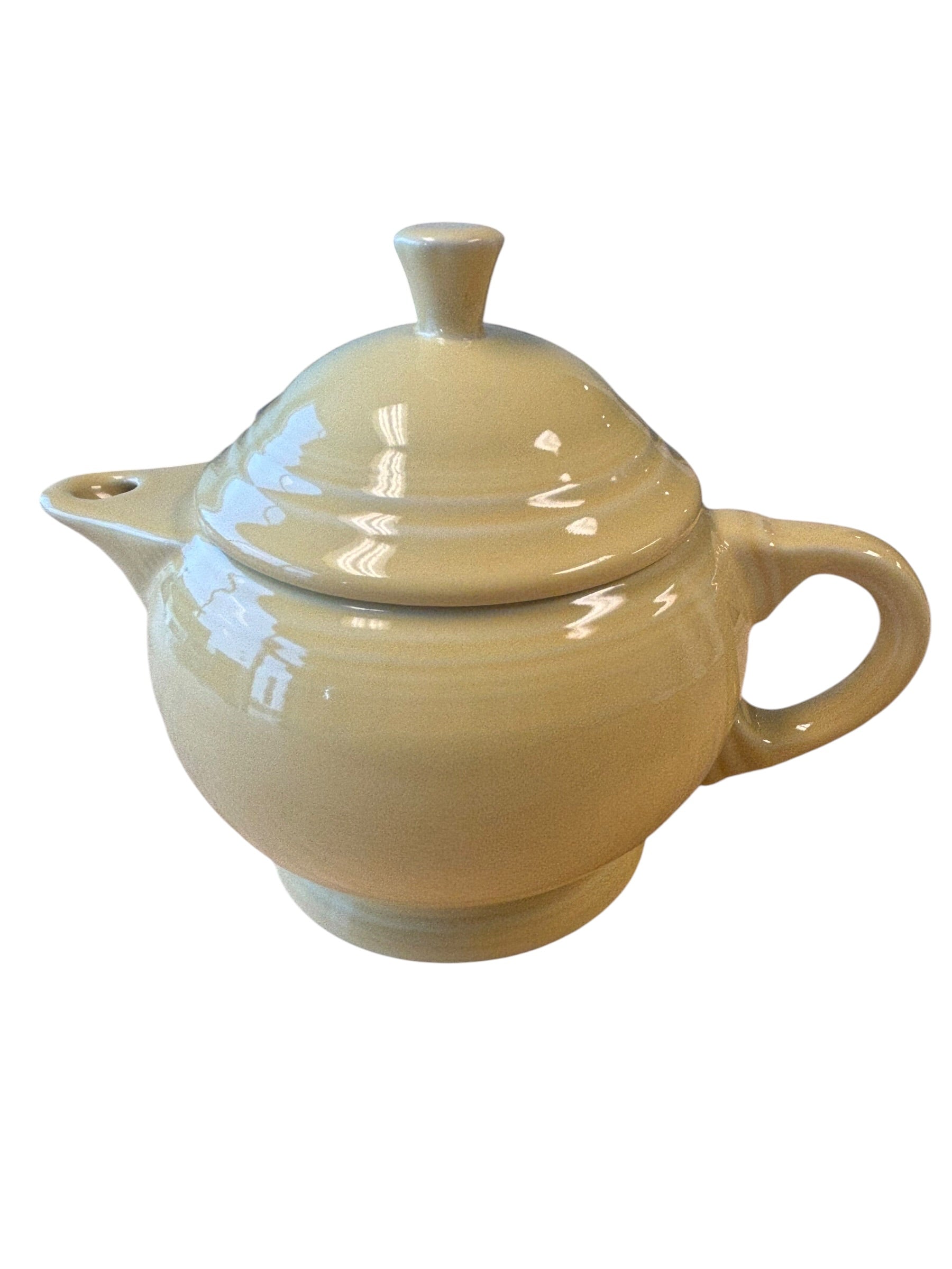 Fiesta Pale Yellow 2 Cup Teapot Side 1