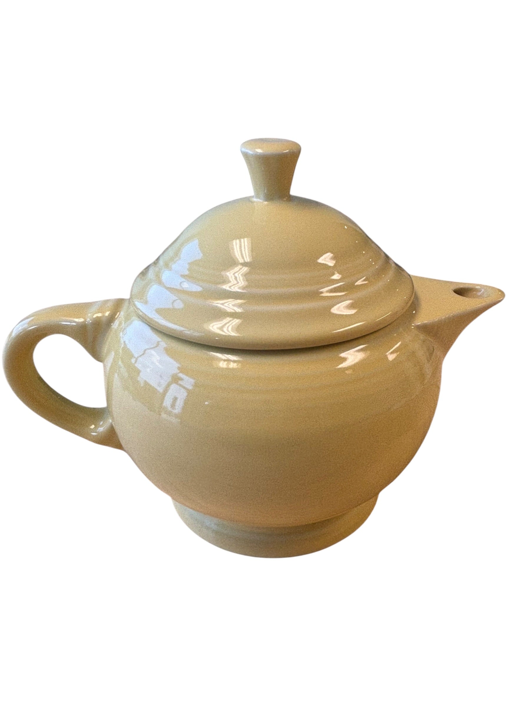 Fiesta Pale Yellow 2 Cup Teapot Side 2