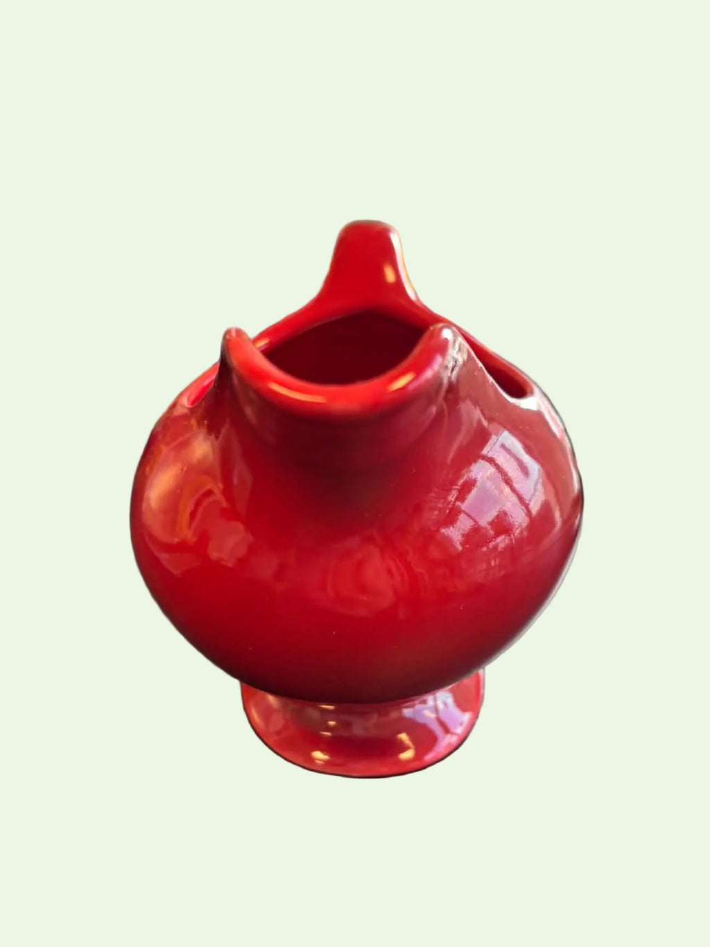 This is a Fiesta Fiestaware Sauce Gravy Boat in Scarlet. lead-free, Post 1986
