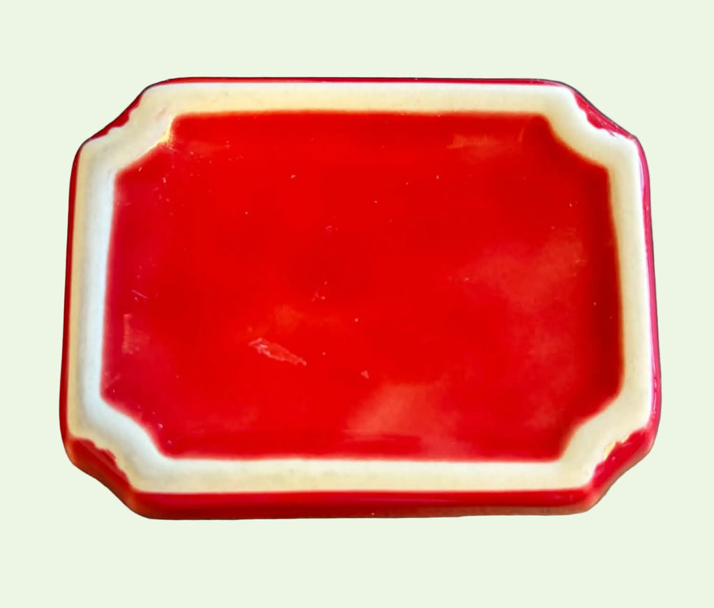 This is a Fiesta Fiestaware Sugar Packet Holder Caddy in Scarlet. lead-free, Post 1986, Retired Shape

