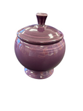 This is a Fiesta Fiestaware Individual Sugar Bowl With Lid in Mulberry. lead-free, Post 1986, Retired Color Retired Shape
