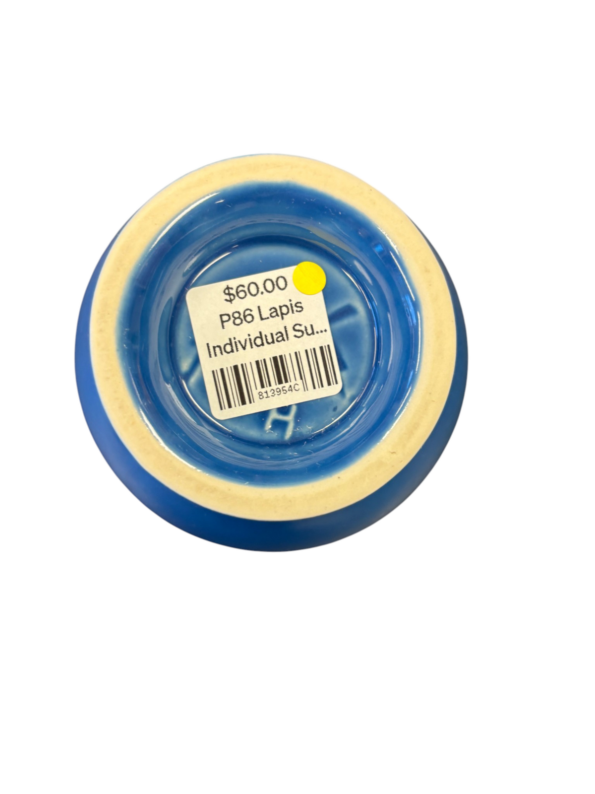 This is a Fiesta Fiestaware Individual Sugar Bowl With Lid in lapis. lead-free, Post 1986, Retired Shape
