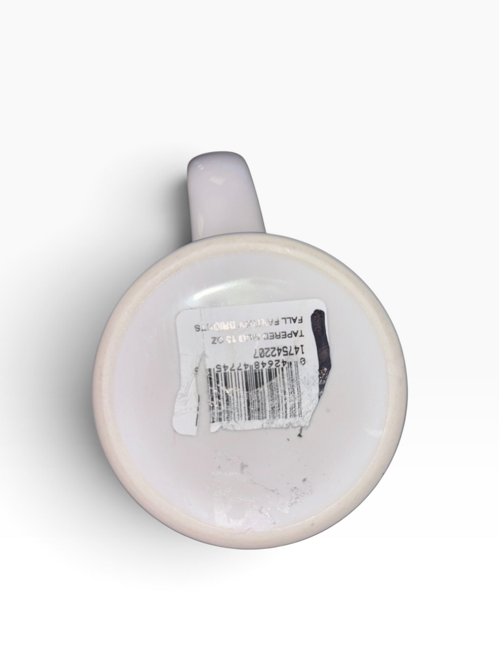 This is Fiesta fiestware Tapered Mug featuring the Fall Fantasy Brights decal on white. Lead free, post 1986,  retired decal, Halloween
