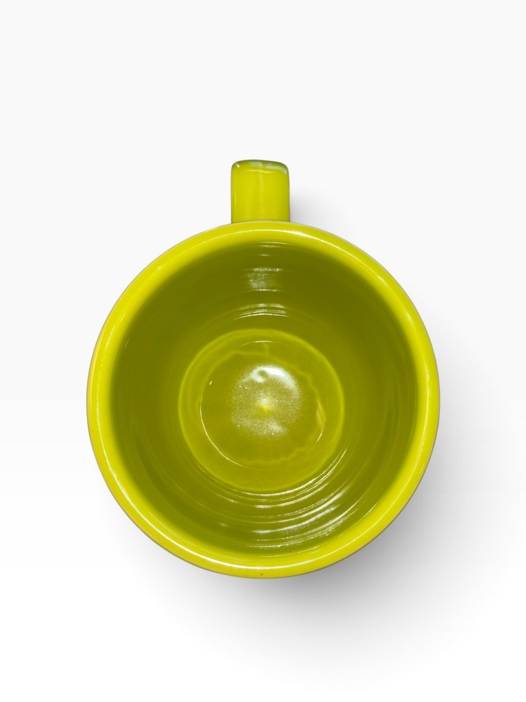 This is a Fiesta fiestaware Jumbo Mug featuring the Trio of Boo Cats decal on Lemongrass. Lead free, Post 1986 retired decal, retired color, Halloween
