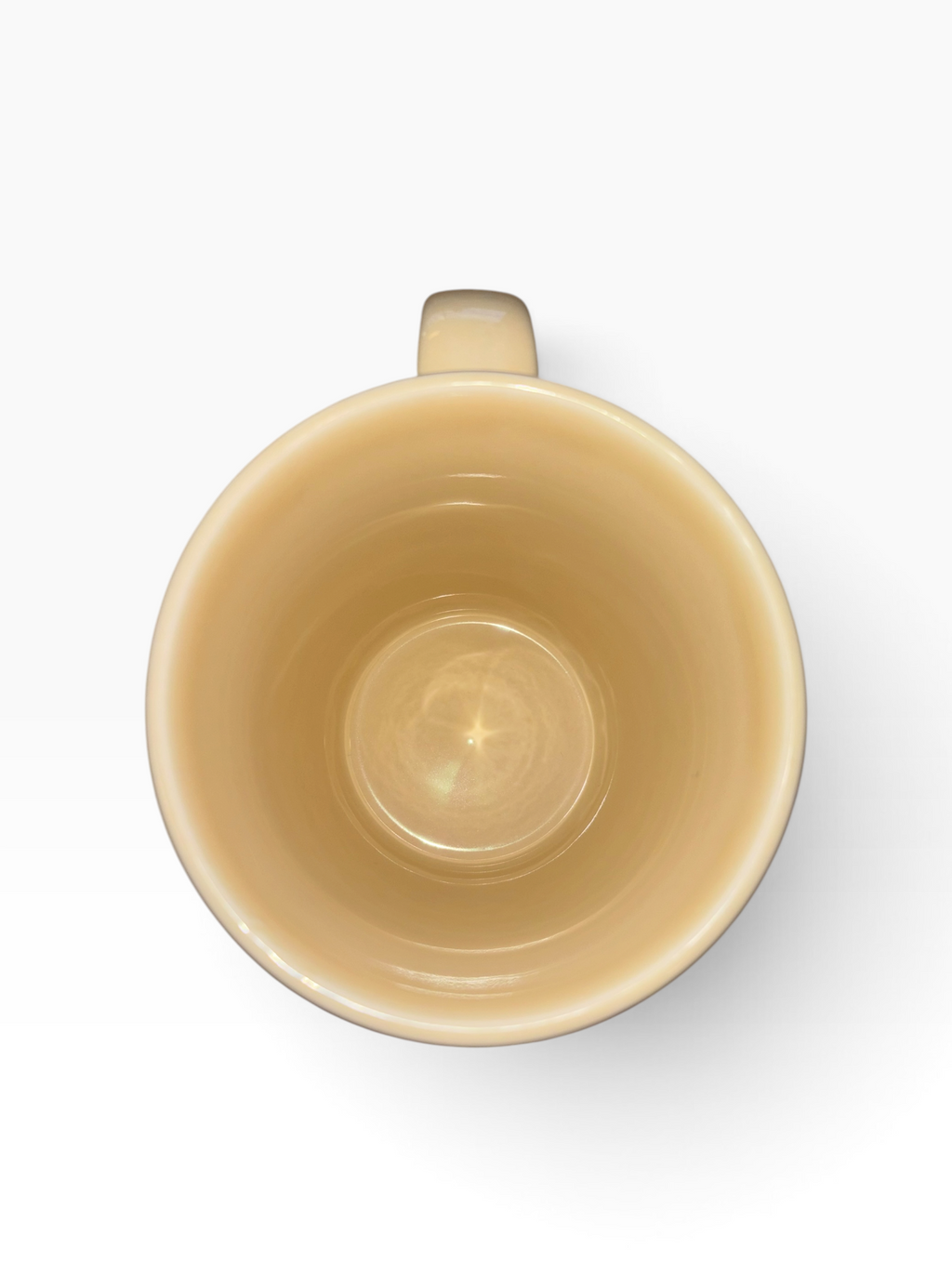 This is a Fiesta fiestaware Tapered Mug featuring the Pumpkin Spice and Everything Nice decal on Ivory. Lead free, Post 1986 Retired Decal, Retired Color, Fall, Pumpkin, Thanksgiving
