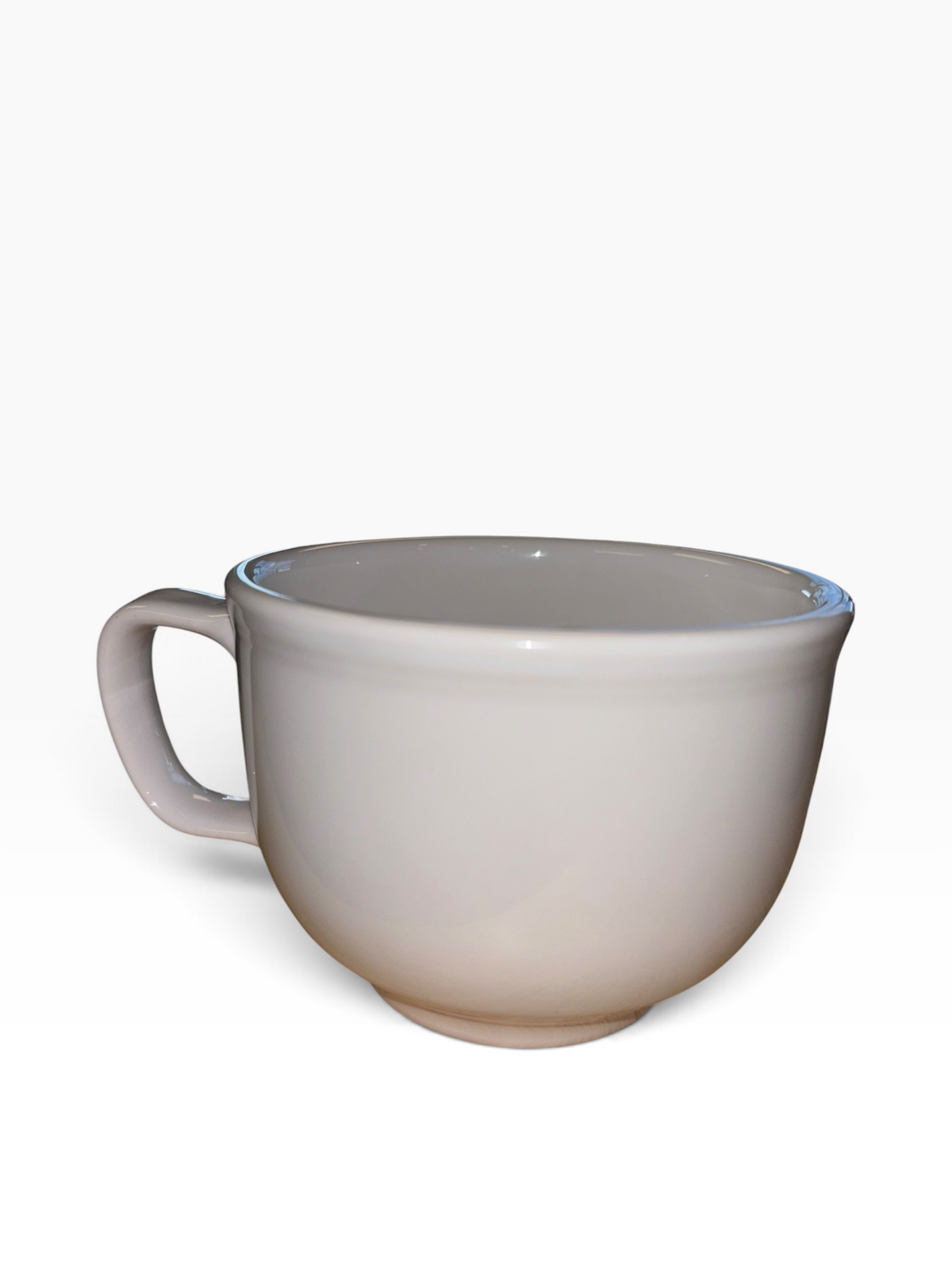 This is a Fiesta fiestaware Jumbo Mug featuring the Hallowwen Bats decal on white. Lead free, Post 1986, Halloween, Retired Color, Retired Decal.
