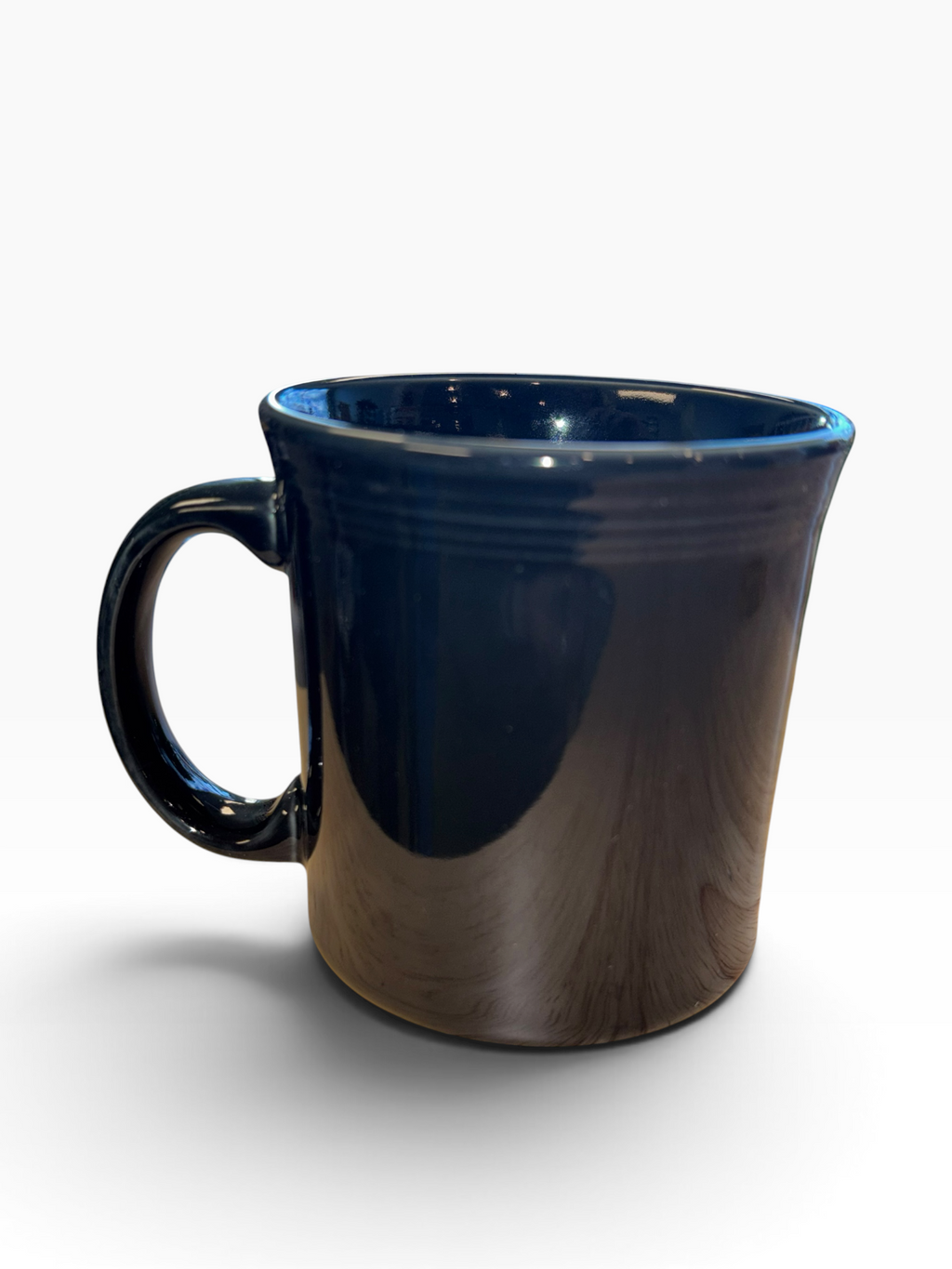 This is a Fiesta fiestware Java Mug featuring the Moon Lit Witch decal on black. Lead free Post 1986 Retired Color Retired Decal, Halloween
