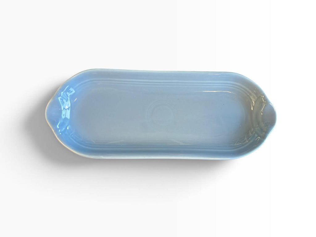 Fiesta Periwinkle Relish Utility Tray Corn on the Cob Corn Relish Tray