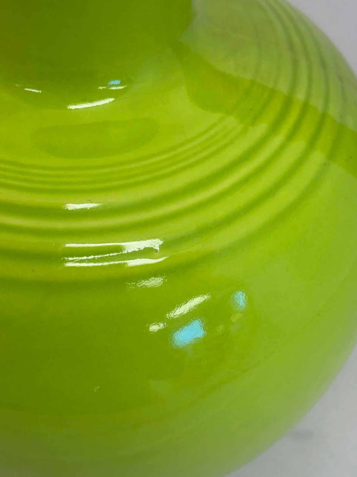 This is a Fiesta Fiestware small 60 Ounce Carafe in chartreuse. Lead-free Post 1986 Retired color retired shape
