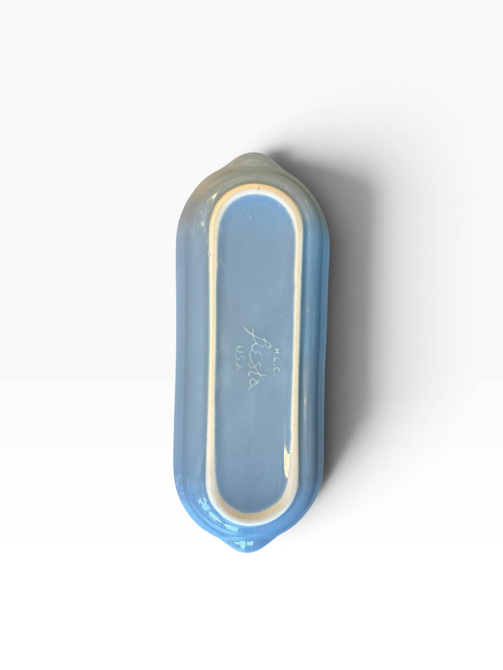 Fiesta Periwinkle Relish Utility Tray Corn on the Cob Corn Relish Tray