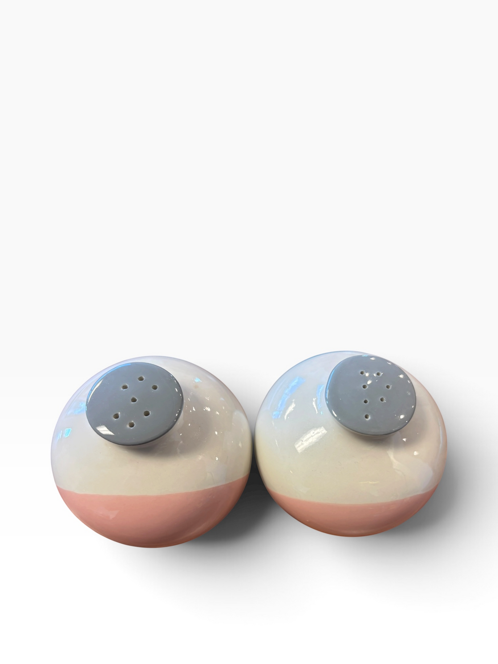 Hallcraft Tri-Tone Salt and Pepper Shakers by Eva Zeisel